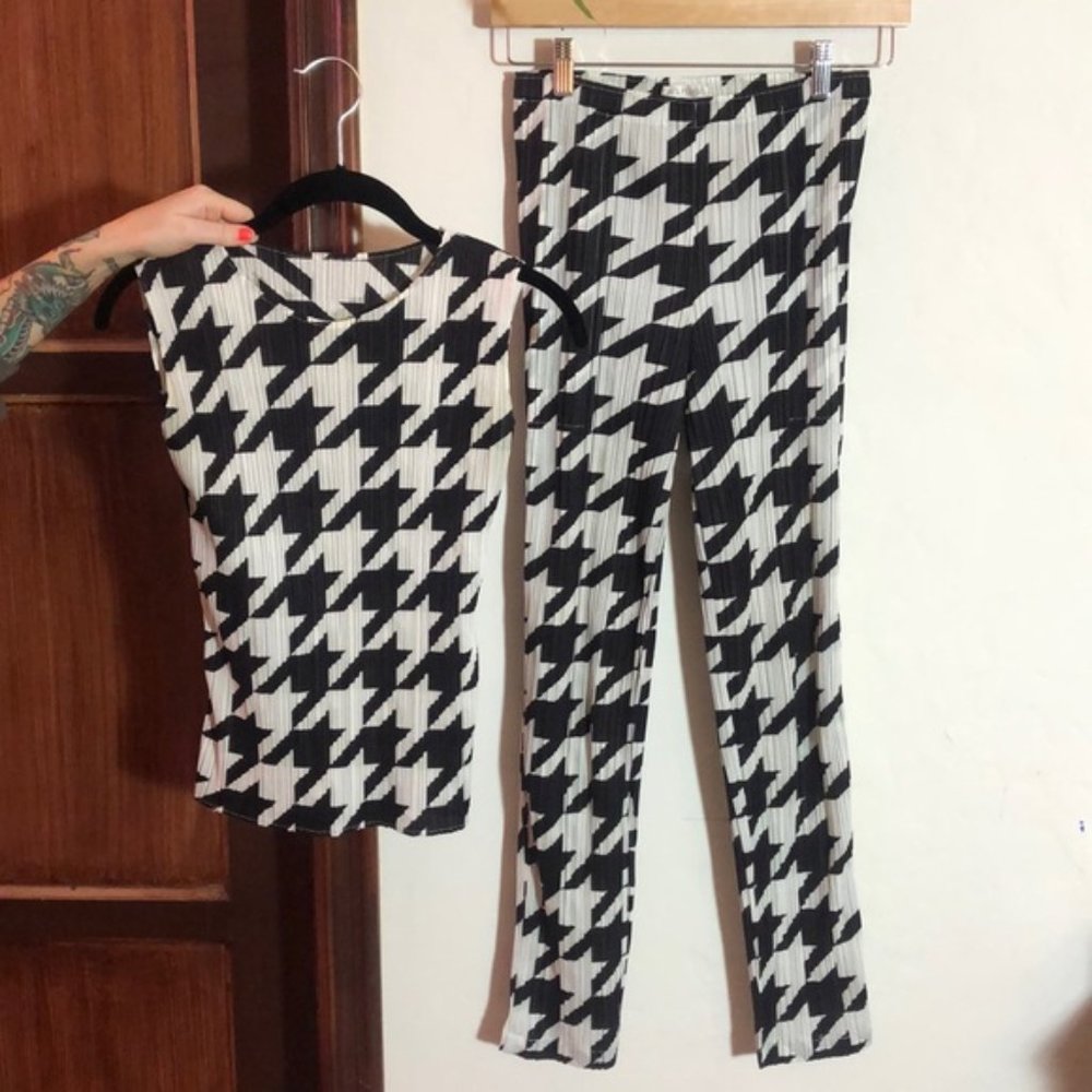 Issey Miyake PLEATS PLEASE houndstooth set